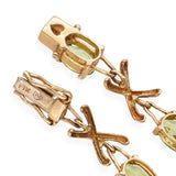 14k Yellow Gold Peridot Tennis Bracelet