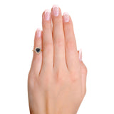 Vintage 18k Yellow Gold 1.0ct Unheated Sapphire and Diamond Halo Ring