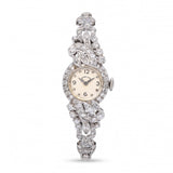 Vintage Hamilton Platinum and White Gold Diamond Women’s 16mm Watch