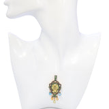 LeVian 14k Yellow Gold Diamond Tsavorite and Multi-Stone Pendant