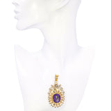Antique Victorian Yellow Gold Amethyst, Pearl, & Diamond Mourning Locket Pendant