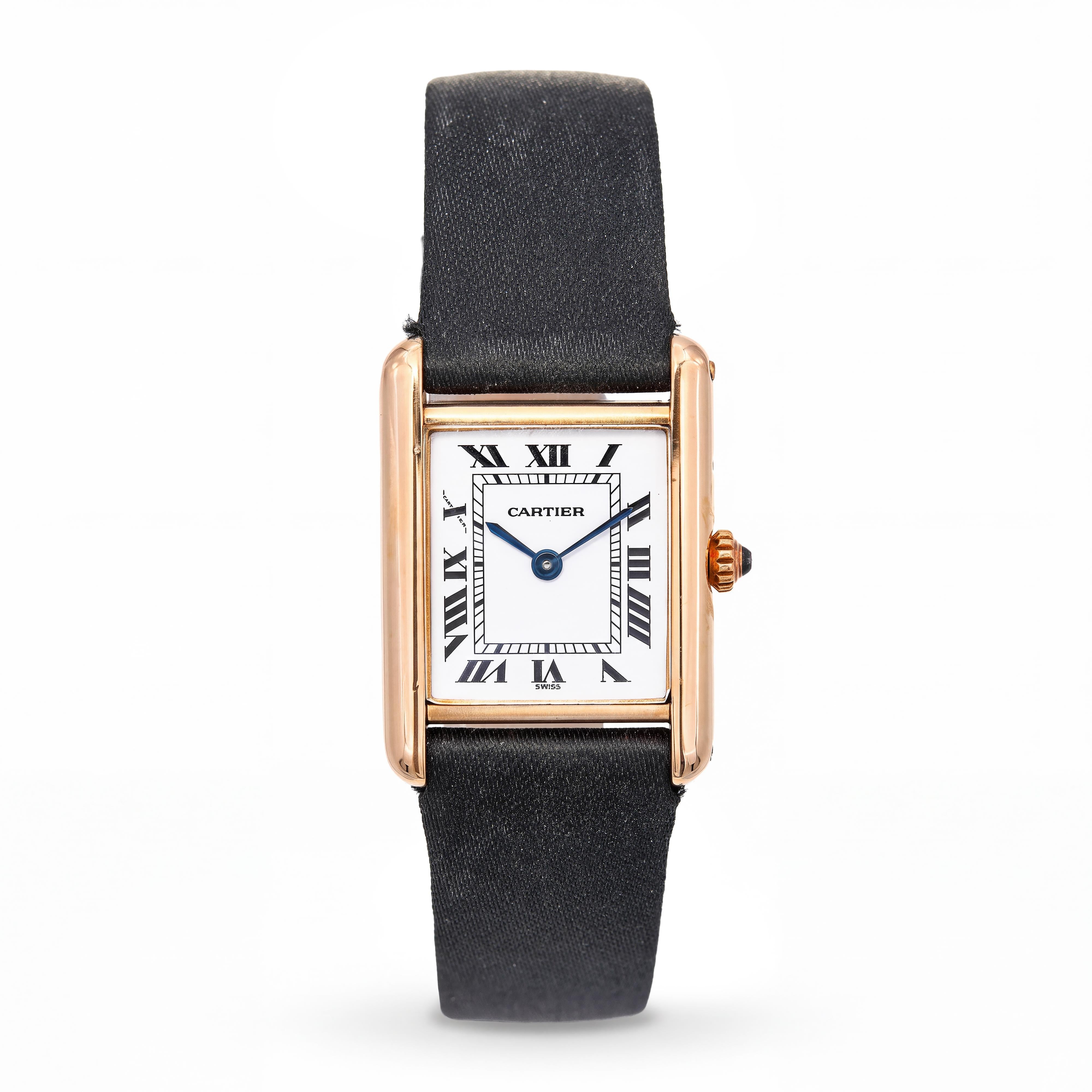 Cartier Tank Louis 18k Yellow Gold White Dial Women's Watch