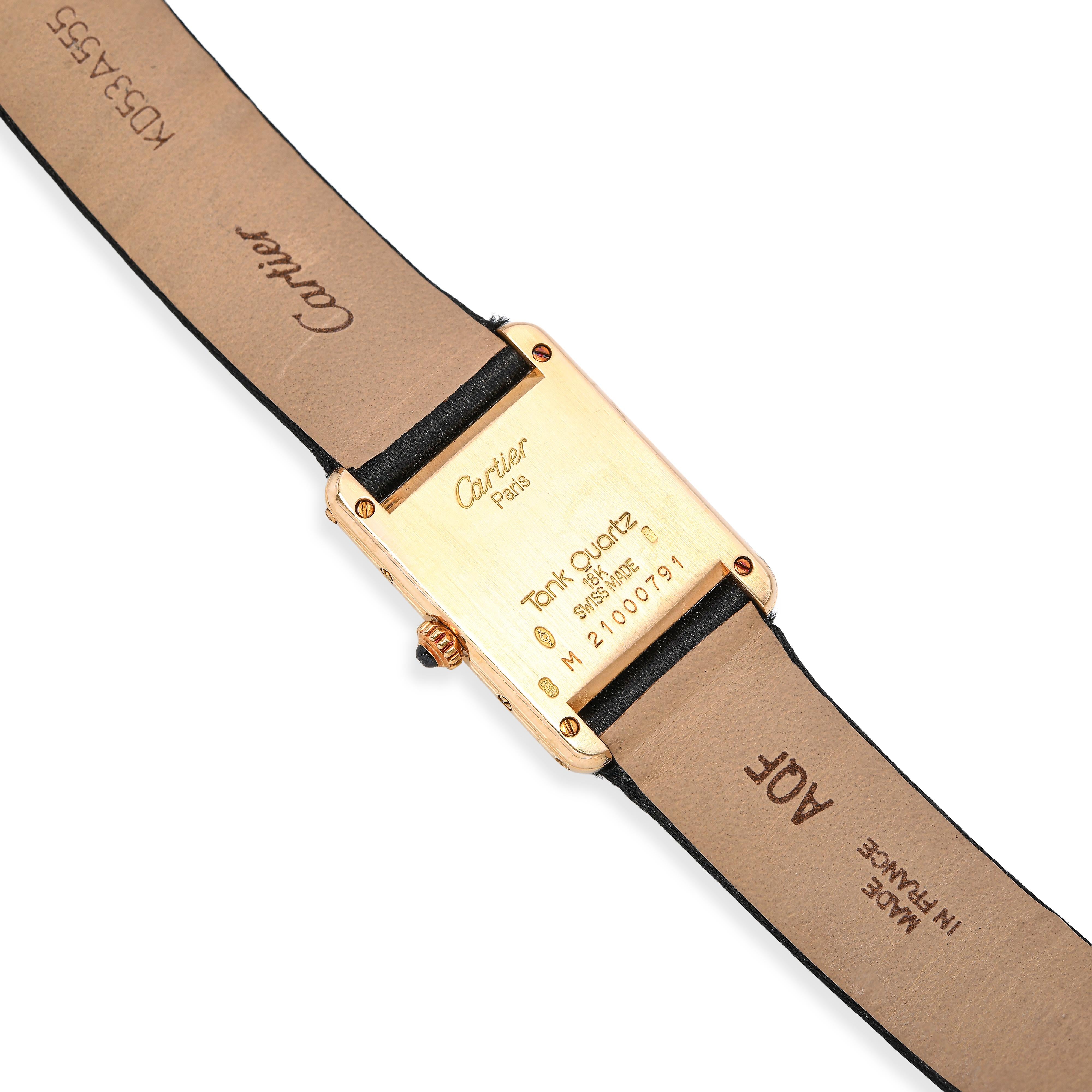 Cartier Tank Louis 18k Yellow Gold White Dial Women's Watch