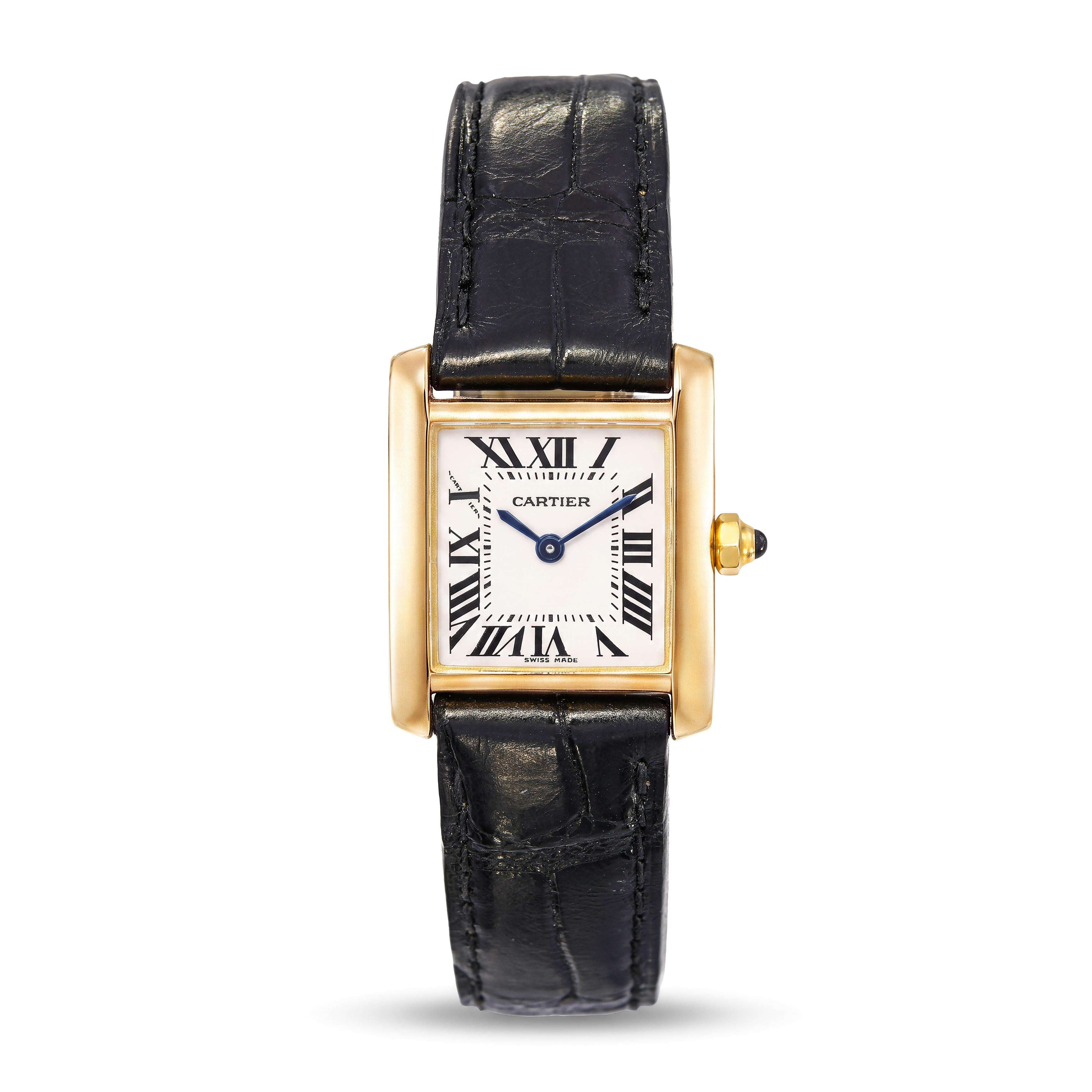 Cartier 18k Yellow Gold Tank Francaise Womens Watch Ref. 2385
