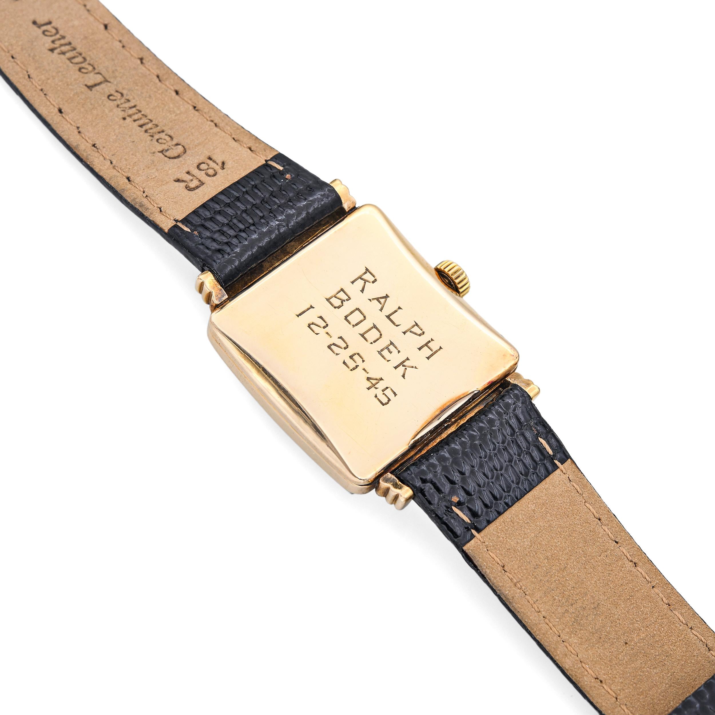 Vintage Patek Philippe 18k Yellow Gold Hand Wind Men's Watch