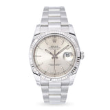 Rolex Datejust Silver Dial Stainless Steel 36mm Watch Ref 116234