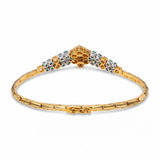 Vintage Italian 18k Yellow Gold Emerald & Diamond Bracelet