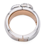 18k Rose and White Gold Diamond I Love You Ring