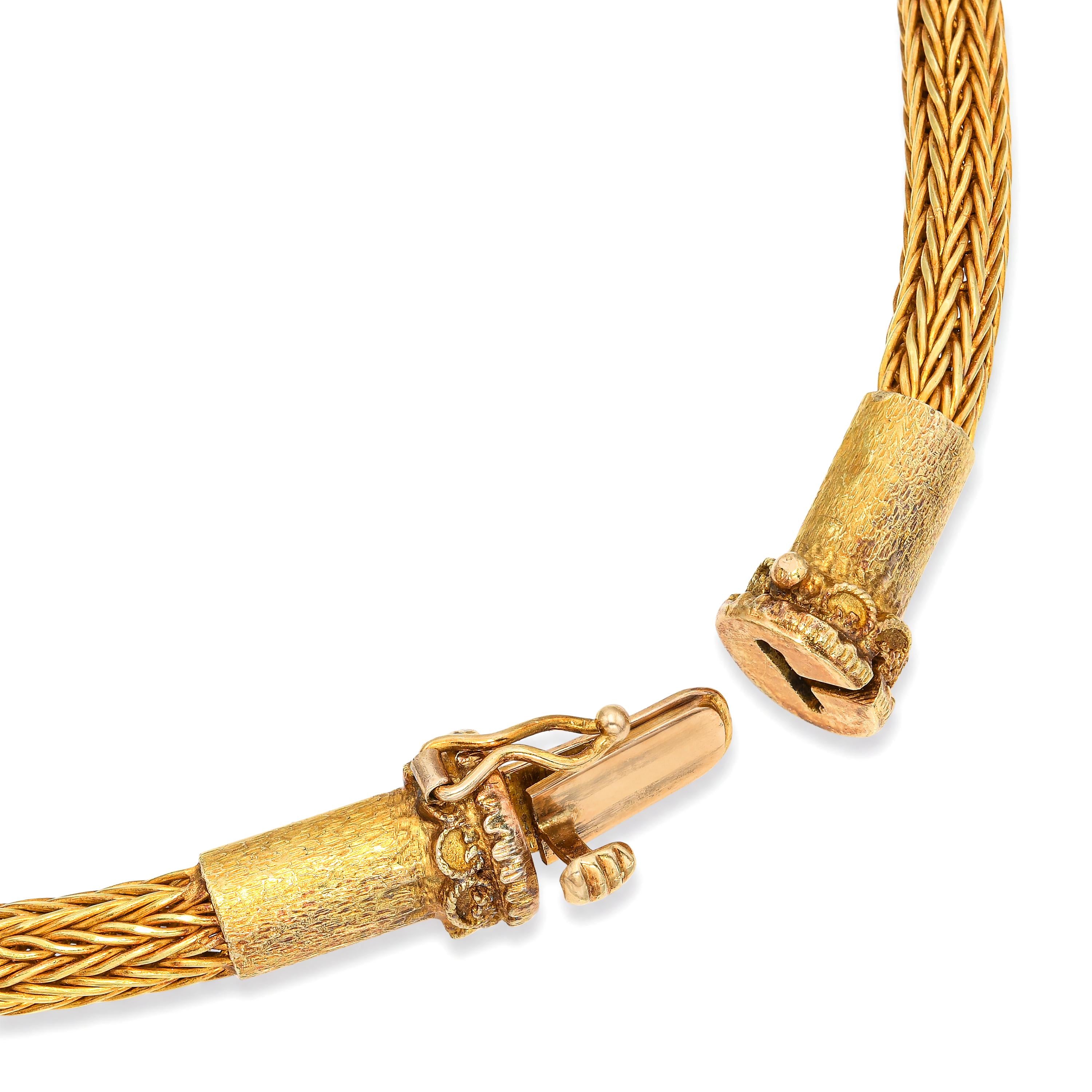 Vintage Ilias Lalaounis 18k Yellow Gold Lion Head Lariat Necklace