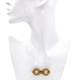 Antique 17k Yellow Gold Diamond "Two Sisters" Shell Cameo Brooch