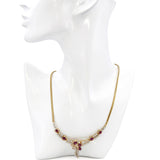 18k Yellow Gold 4.55tcw Ruby and 3.01tcw J VS Diamond Necklace