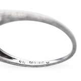 Antique Platinum 0.52ct Diamond and Sapphire Engagement Ring