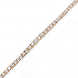 Vintage 14k Yellow Gold 5.38tcw Graduating Diamond Tennis Bracelet
