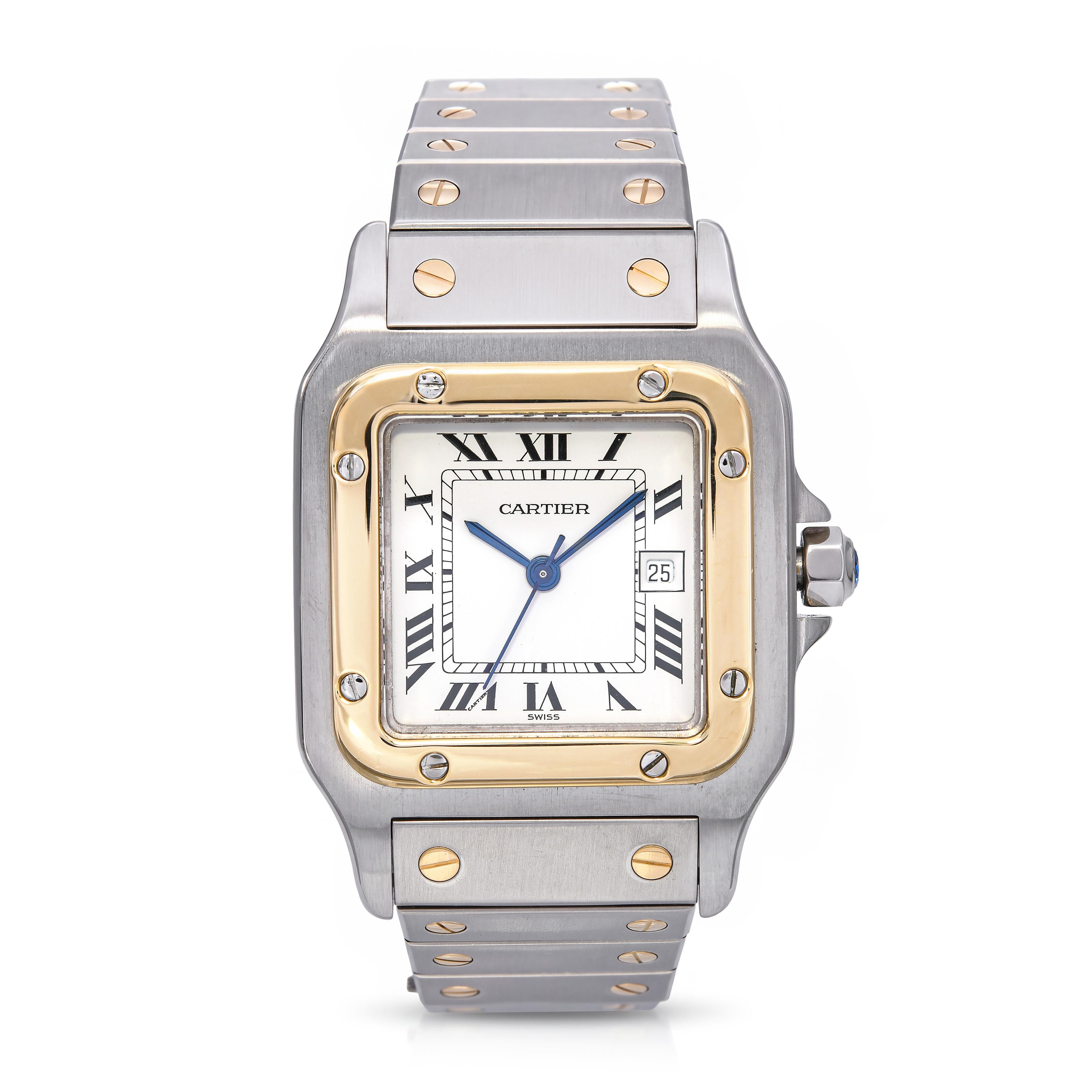 Vintage Cartier Santos Galbée Medium Two Tone Automatic Watch Ref. 81036283