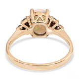 Vintage 14k Yellow Gold Opal and Diamond Ring