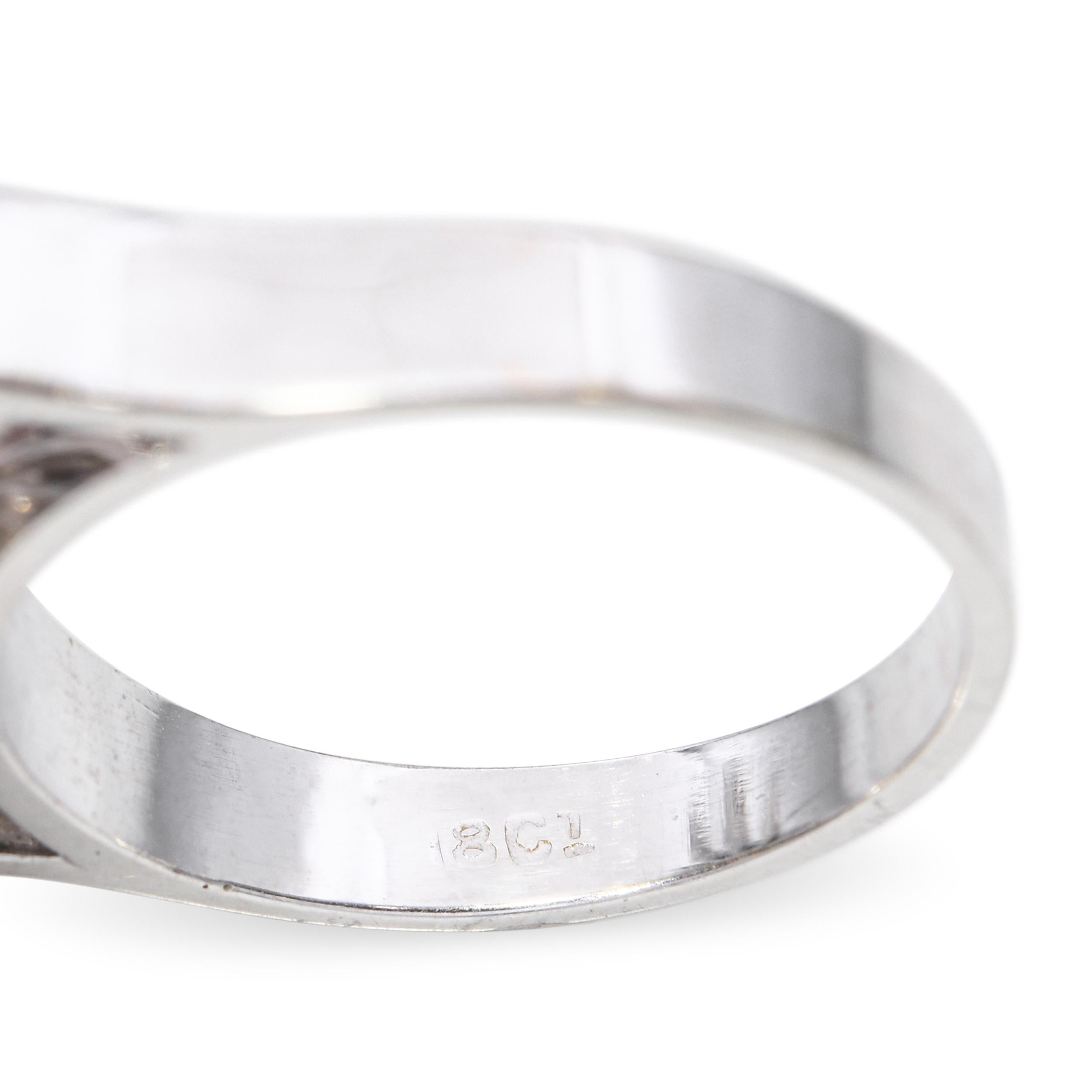 Vintage 17k White Gold 9.75tcw Opal and Diamond Cocktail Ring