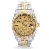 Rolex Datejust 16233 18k Gold Steel Automatic Men's Watch