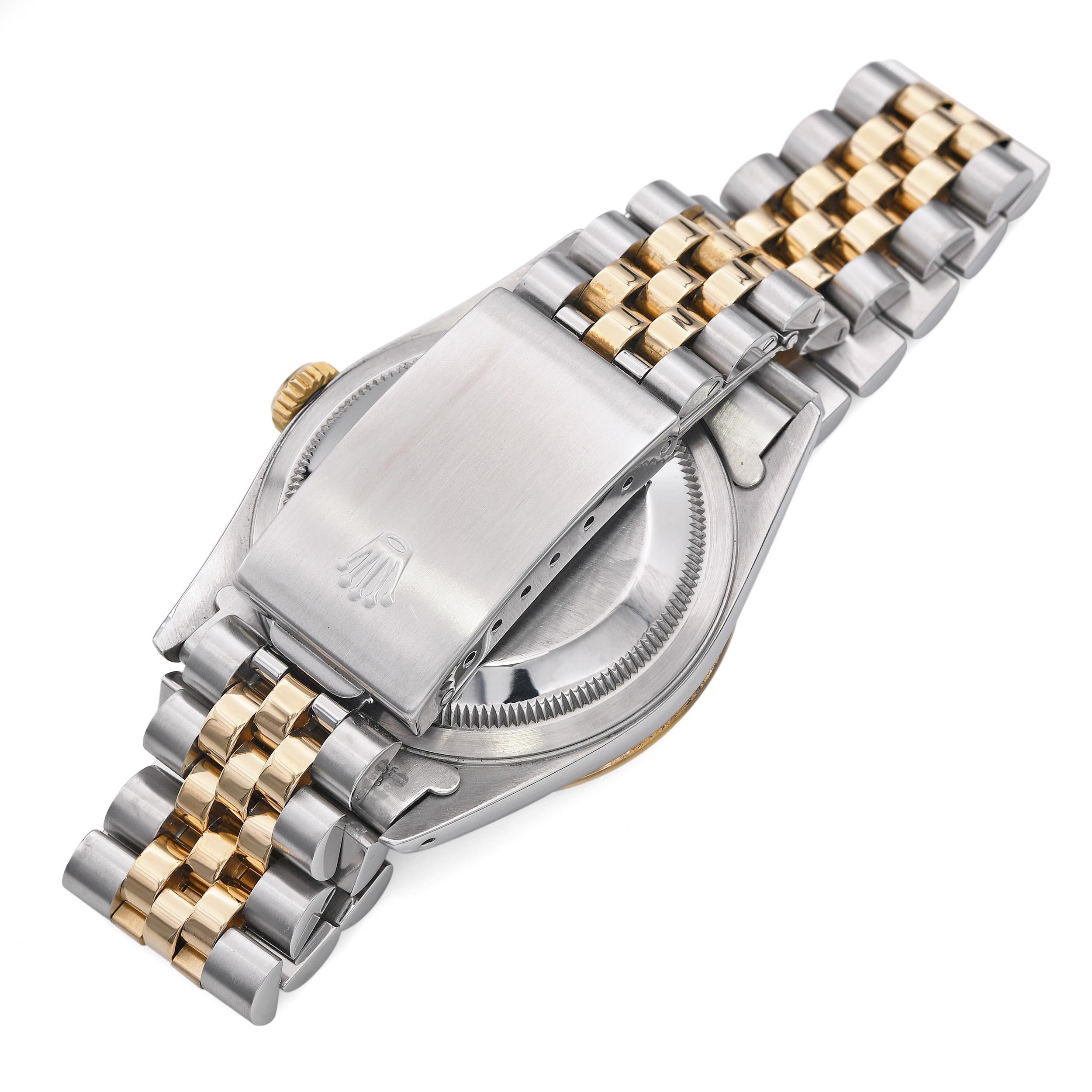 Rolex Datejust 16233 18k Gold Steel Automatic Men's Watch