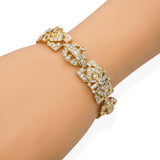 Vintage 18k Yellow Gold 8.01tcw Diamond Motif Bracelet