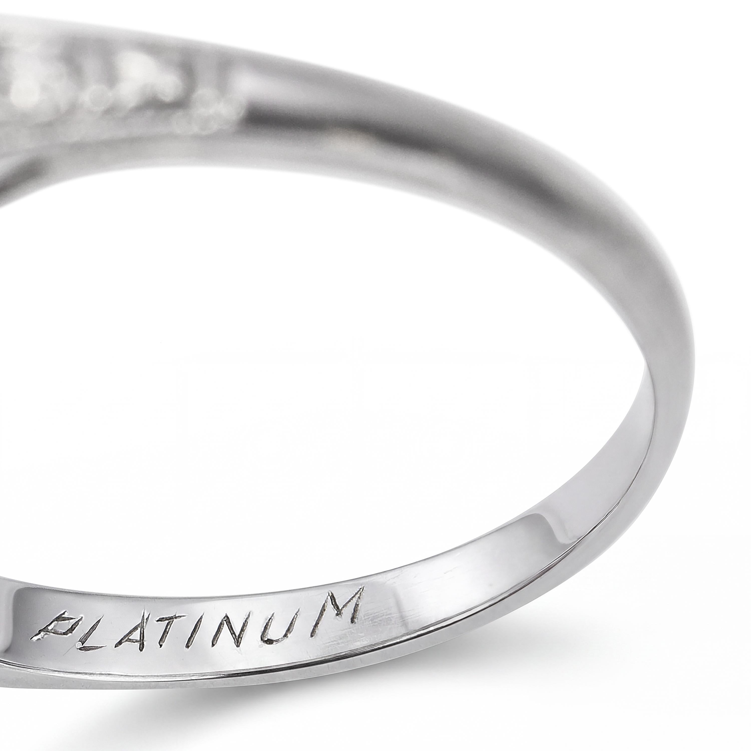 Art Deco Platinum Diamond and Emerald Accent Milgrain Ring