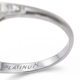 Art Deco Platinum Diamond and Emerald Accent Milgrain Ring