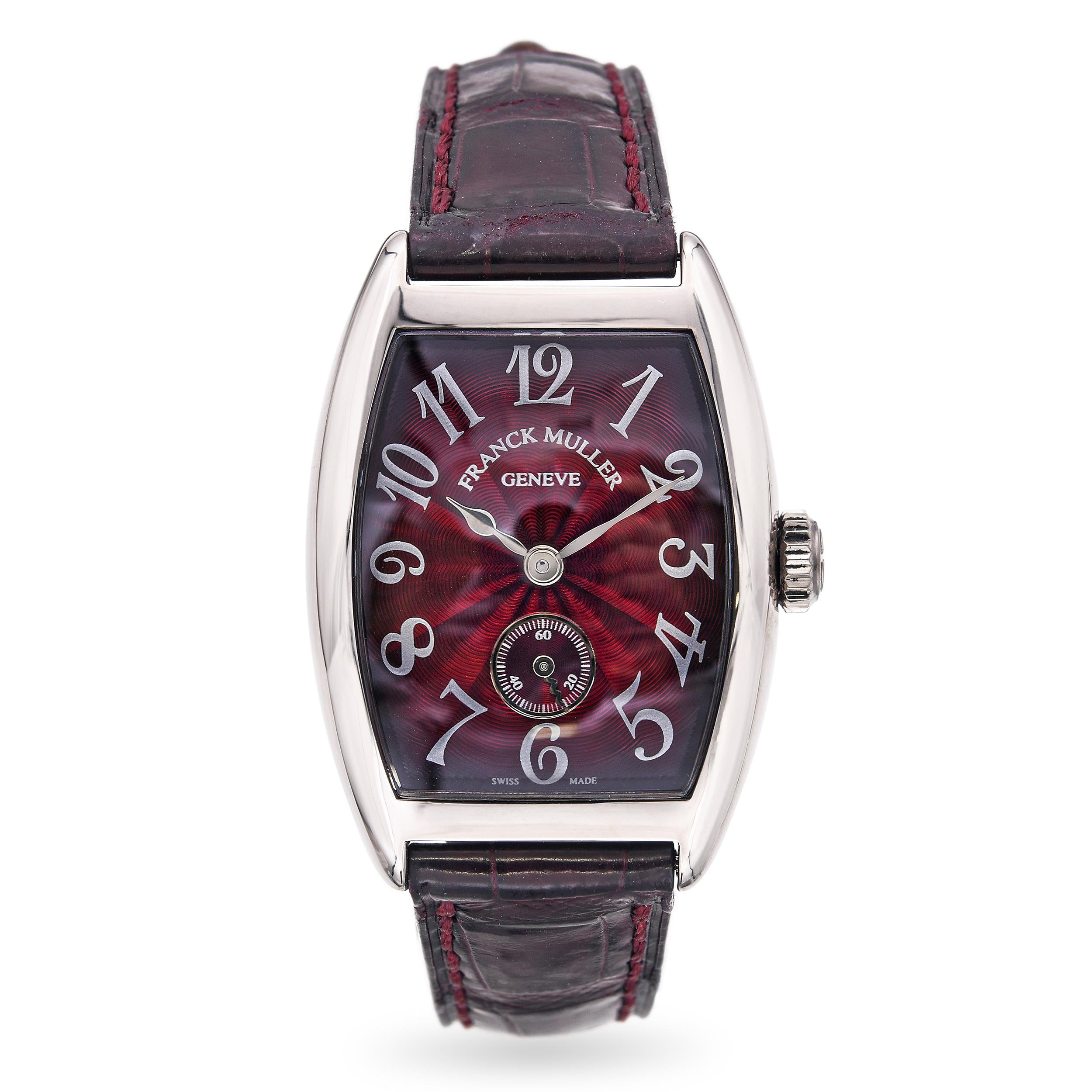 Franck Muller Cintree Curvex 18k White Gold Hand Wind Women's Watch Ref. 1750 S6