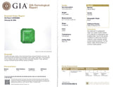 Vintage Yellow Gold GIA 2.49ct Brazilian Emerald and Diamond Ring