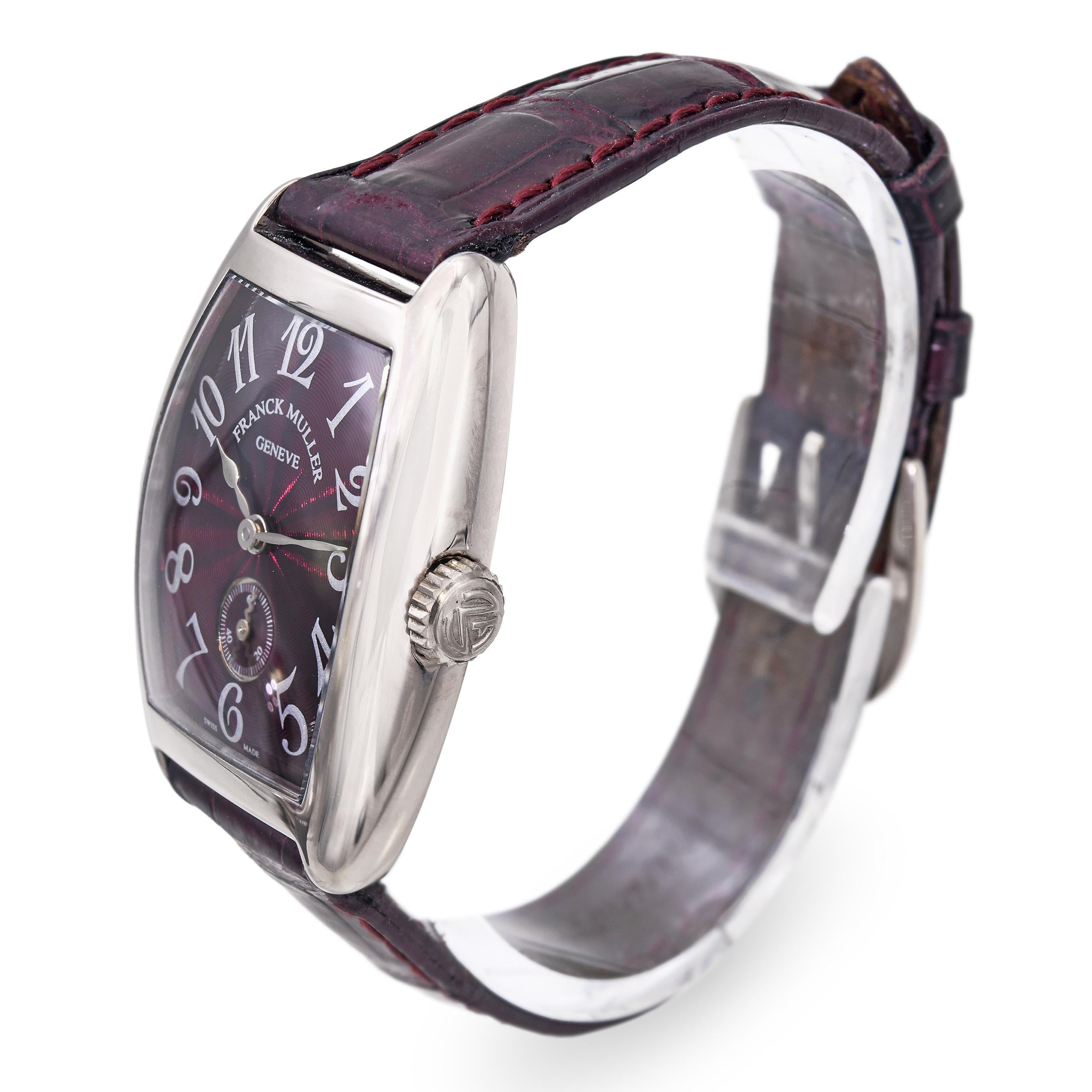 Franck Muller Cintree Curvex 18k White Gold Hand Wind Women's Watch Ref. 1750 S6