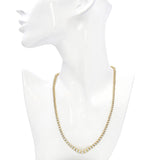 Vintage 14k Yellow Gold 4.55tcw Diamond Graduating Tennis Necklace