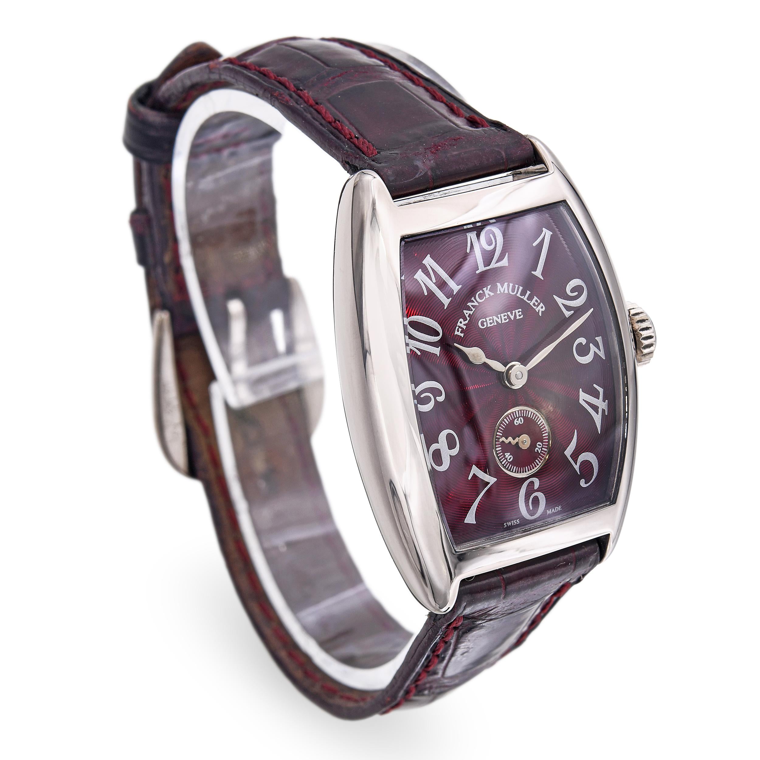 Franck Muller Cintree Curvex 18k White Gold Hand Wind Women's Watch Ref. 1750 S6