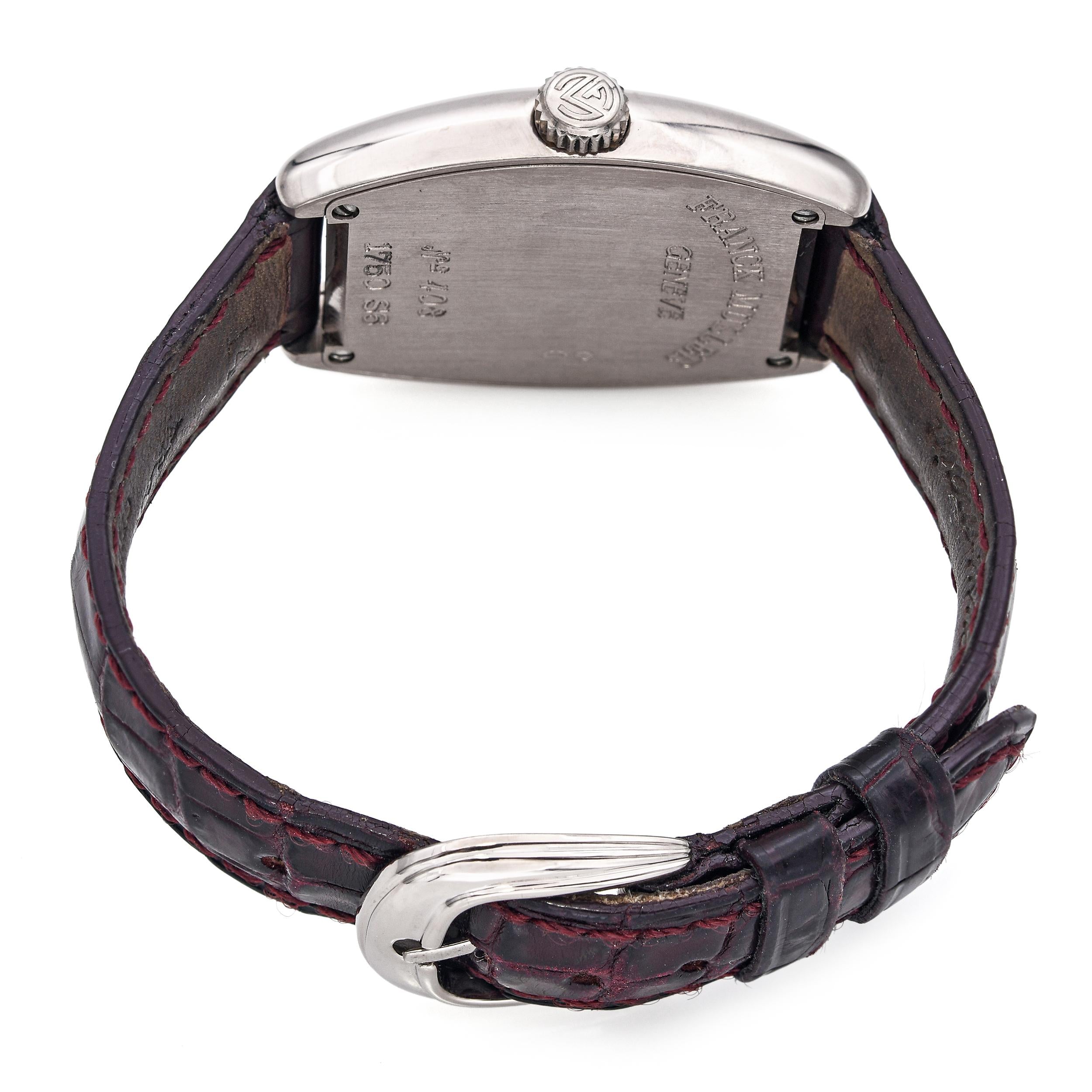 Franck Muller Cintree Curvex 18k White Gold Hand Wind Women's Watch Ref. 1750 S6