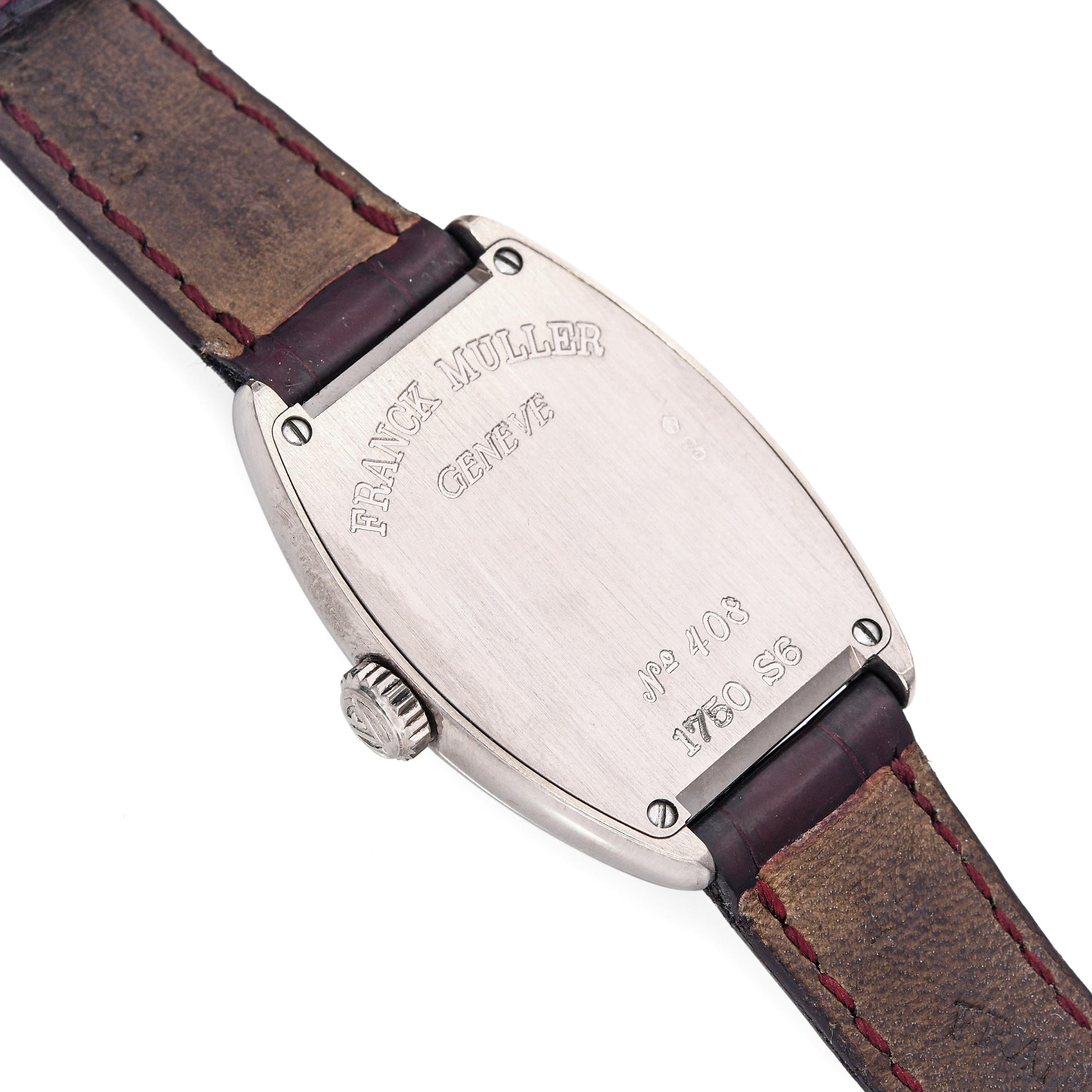 Franck Muller Cintree Curvex 18k White Gold Hand Wind Women's Watch Ref. 1750 S6