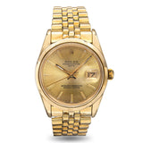 Vintage Rolex Date 14k Yellow Gold Men’s Watch Ref. 15007 Chevy Case Back