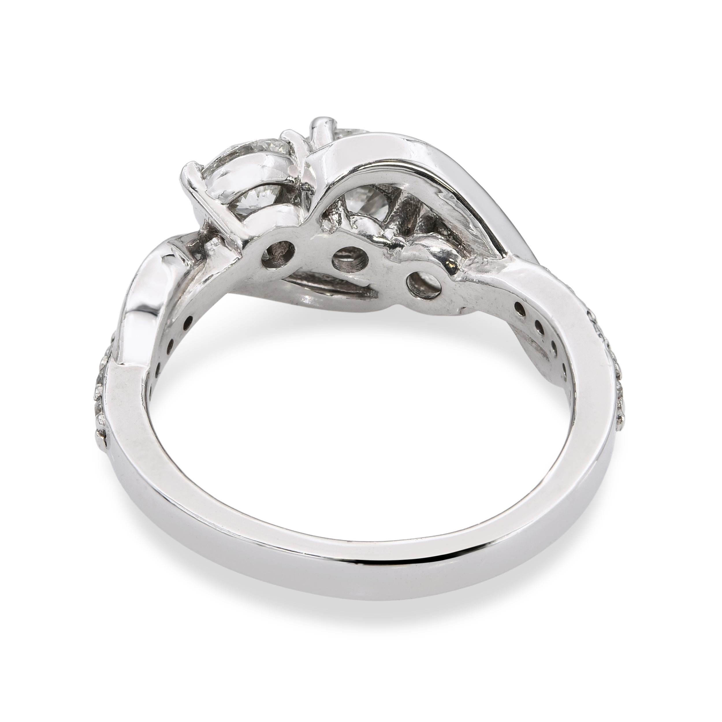 Vintage GIA Platinum 2.20tcw G Si1 Diamond Three Stone Ring
