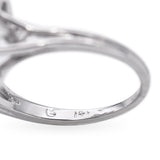 Vintage 14k White Gold 1.55tcw Diamond Flower Ring