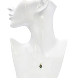 Vintage Yellow Gold 1.98 Ct Peridot Oval Pendant