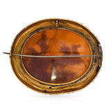 Antique 20k Yellow Gold Mars In Chariot Cameo Brooch