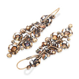Antique Yellow Gold and Silver Georgian Rose Cut Diamond Earrings