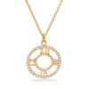Tiffany & Co. Atlas Collection 18k Yellow Gold Diamond Medallion Necklace