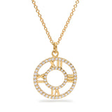 Tiffany & Co. Atlas Collection 18k Yellow Gold Diamond Medallion Necklace