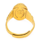 Antique 24k Yellow Gold 3.10ct Australian Opal Floral Ring