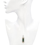 Platinum and 18k Yellow Gold Green Tourmaline and Diamond Pendant