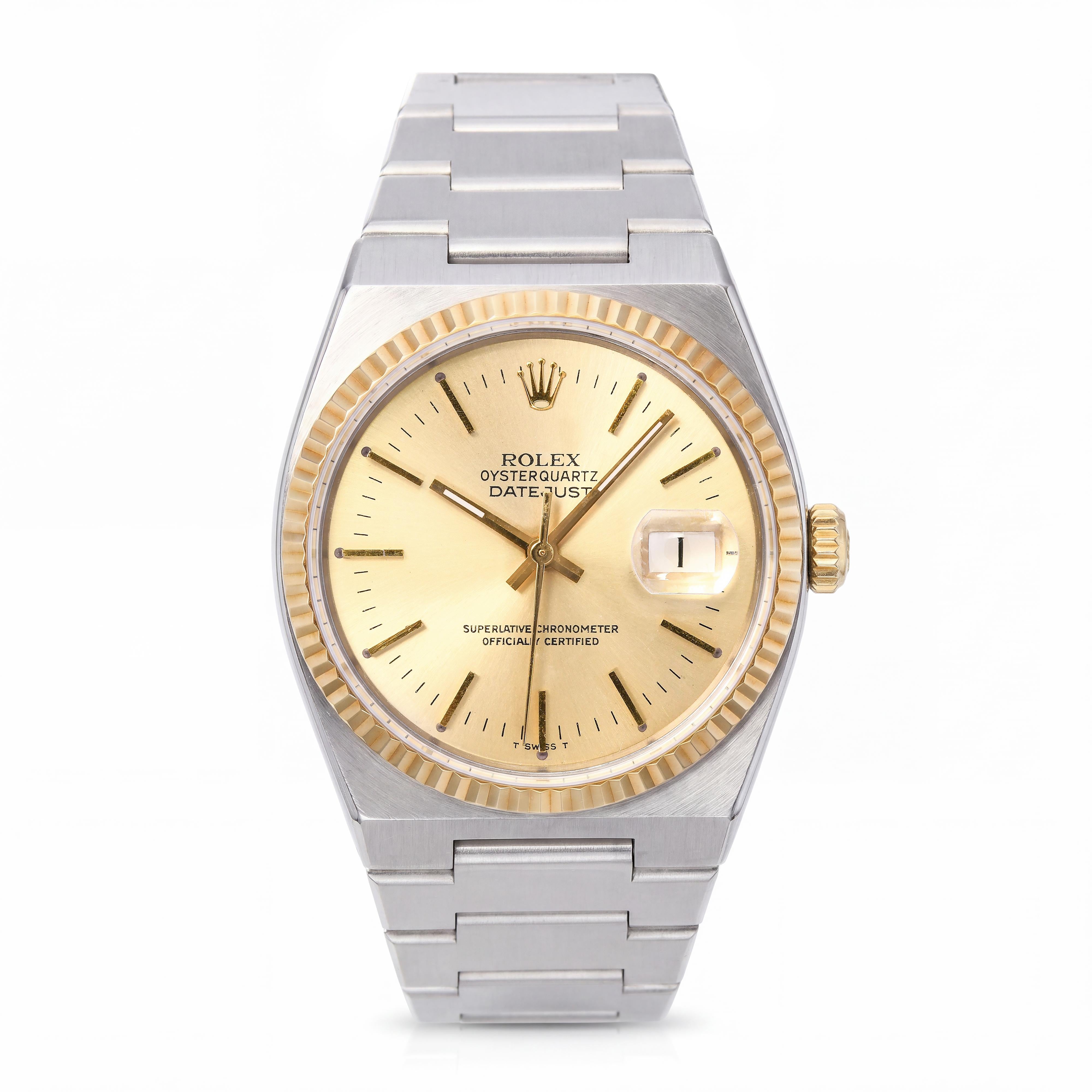 Vintage Rolex Oysterquartz Datejust Two Tone Men's Watch