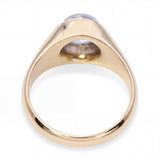 Vintage Yellow Gold Gypsy Set 3ct Star Sapphire Ring