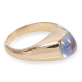 Vintage Yellow Gold Gypsy Set 3ct Star Sapphire Ring