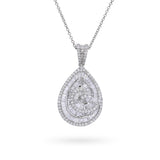 EFFY 18k White Gold 3.10tcw Diamond Spiral Teardrop Pendant
