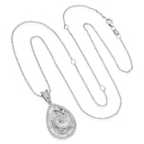 EFFY 18k White Gold 3.10tcw Diamond Spiral Teardrop Pendant
