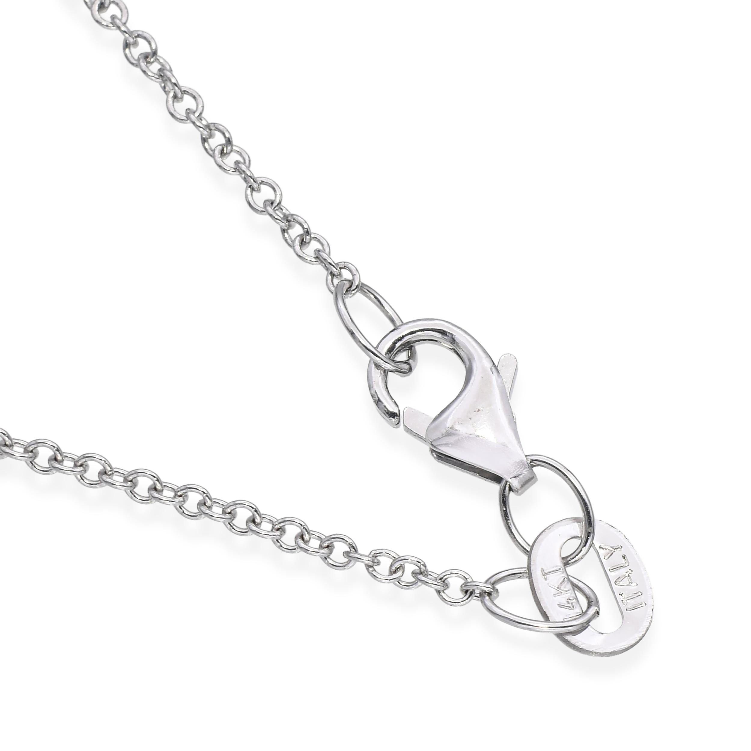 EFFY 18k White Gold 3.10tcw Diamond Spiral Teardrop Pendant