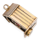 Vintage 9K Yellow Gold Kinetic Royal Guard Sentry Box Charm Pendant
