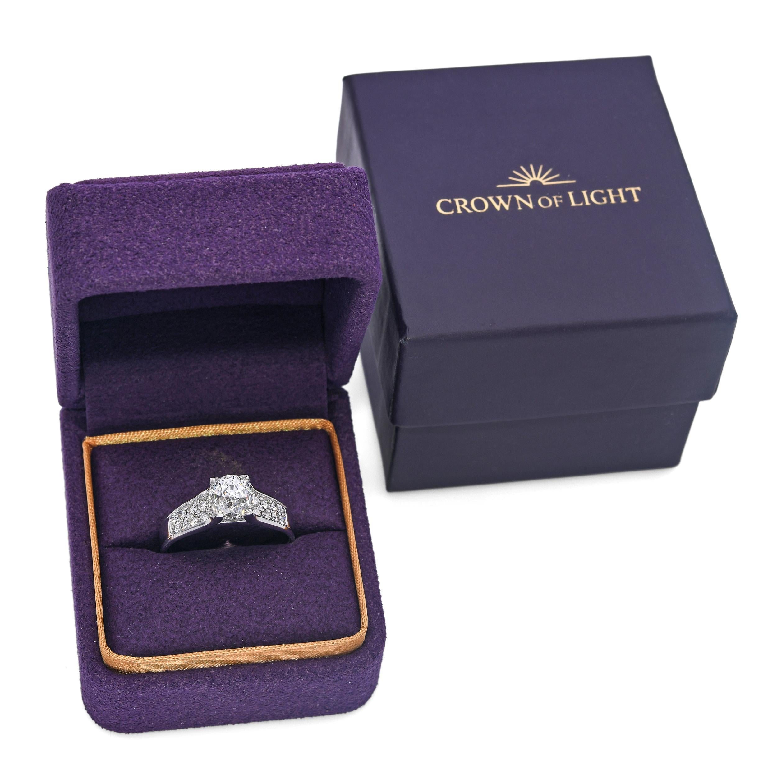 14k White Gold 2.44ct I SI1 Crown of Light Diamond Ring